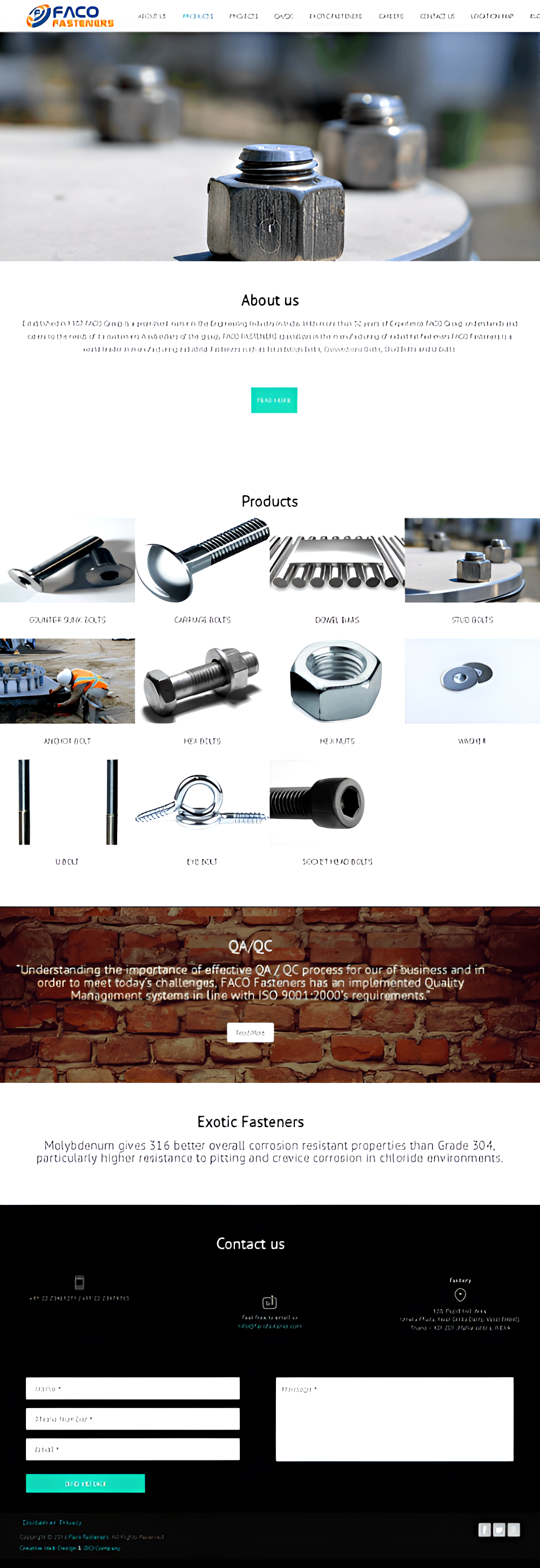 Industrial supplies web design